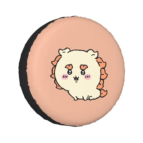 タイヤカバー ちいかわ シーサー スペアタイヤカバー おしゃれ タイヤ収納 防塵 防水 防紫外線 日焼け止 汚れ防止 劣化対策 タイヤバッグ 持ち運び便利 取付簡単 カー用品 14〜17インチ 屋外 軽自動車 普通車 汎用 14インチ:直径60-69cm