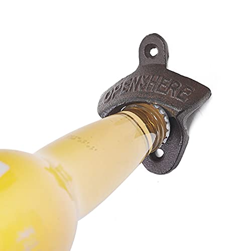 Lifulandian Beer Bottle Openers Cast Iron Wall Mounted Bottle Opener(Set Of 2With Screws) #TOP5