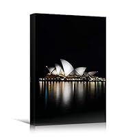 Canvas Wall Art Building Cityscape Cityscape Colorful Contemporary Multicolor Neon Photography Places - 12x18 inches