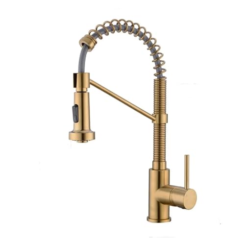 Robinet de cuisine en laiton doré orientable pour sublimer vos recettes