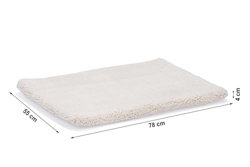 Beeztees Ito, Orthopädisches Käfigkissen, Hundebett, Hellgrau, 78z55x4 cm