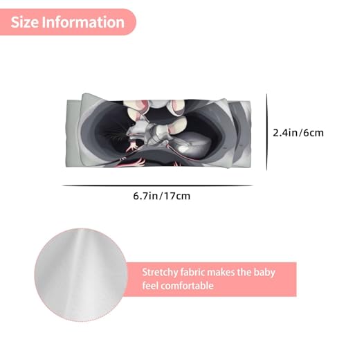Mouse in the Hole Baby Bow Headband. Comfortable baby headband, suitable for daily wear and photo props.3