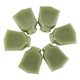 EXQUIMEUBLE エレキギター用チューニングノブ プラスチック製ギターノブハンドル 6個セット オリーブグリーン色 簡単交換 高い互換性 おしゃれな楽器パーツ