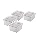 4X Rotho Schuhbox 2l Clear Box Aufbewahrungsbox stapelbar 19x16,5x9cm