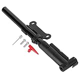 MMABEUTF Multifunktions-Fahrradpumpe aus Aluminiumlegierung mit Inflator für Ball-Outdoor-Aktivitäten (Schwarz)