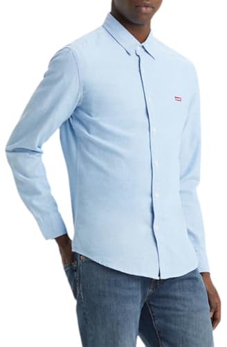 Levi's Long-Sleeve Battery Housemark Slim Camisa, Allure, M Hombre