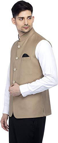 Image of Dhingra Men's Solid Nehru Jacket