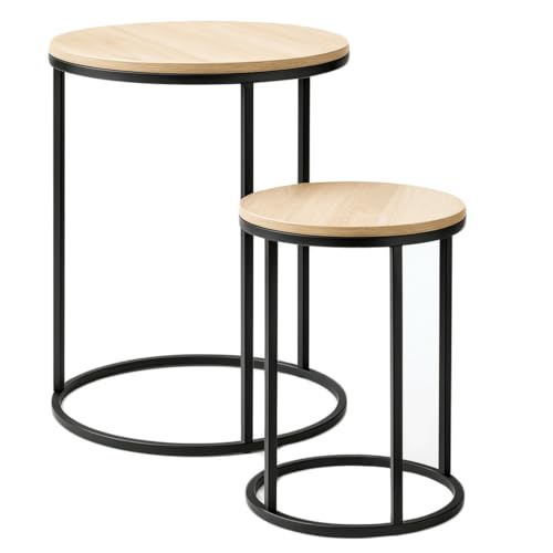 Acomoda Textil: Juego de 2 Mesas Auxiliares