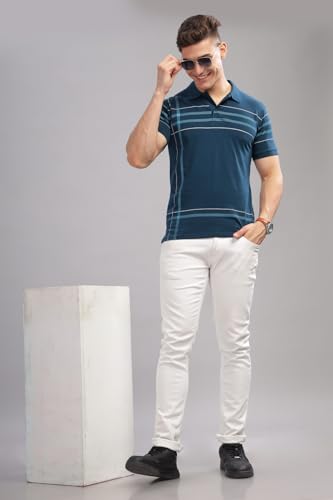 Image of ADRO Regular Fit Polo T-Shirt for Men| Printed Polo T-Shirt | Cotton Polo T Shirt