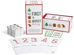 First to Worst Vacances Edition Jeu de fête - Un jeu de cartes festive sur comment vos amis & Classement familial pour les fêtes d'éléphants blancs, les Stouffres de stockage et les jeux de société avec des amis