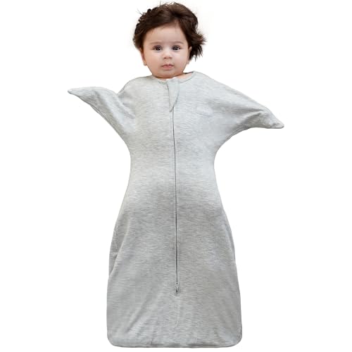 Image of PuppyPaws Baby Sleep Sack, Transitional Swaddle, Swaddles for Newborns,1.0 Tog Sleep Sack 6-9 Months, Wearable Blanket Baby with 2-Way Zipper