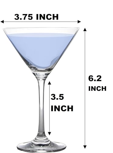 Image of VILON Italian Premium Martini Glasses Set of 10-Hand Blown Crystal Martini Glasses-Elegant Cocktail Glasses for Bar,Martini,Cosmopolitan,Manhattan, Gimlet,Pisco Sour 180 ML(180 ML, 10)