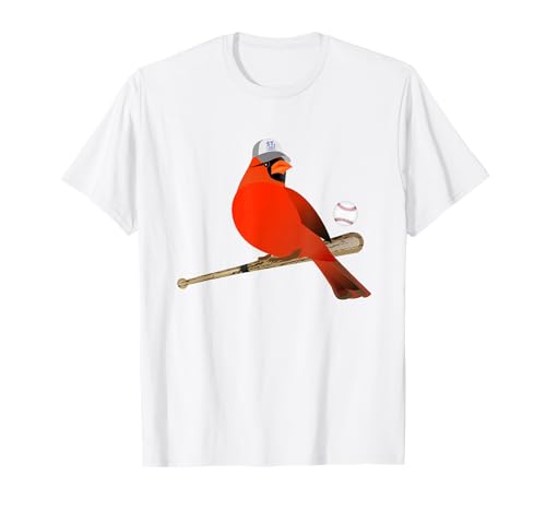 Saint Louis Red Cardinal Funny Bird Design T-Shirt