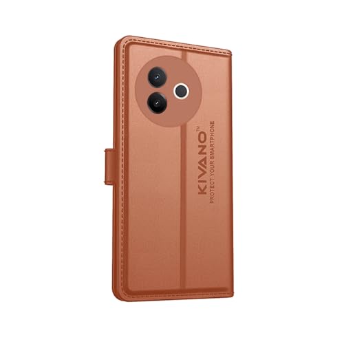 Image of Compatible with Vivo Y39 5G Flip Cover | Leather Finish | Inside Pockets & Inbuilt Stand | Shockproof Wallet Style Magnetic Closure Back Cover Case