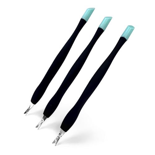3 Pack Cuticle Trimmer Pusher Remover Rubber Tip Gentle on Nail Bed Beauty Manicure Pedicure Tools Accessories Cuticle Tools Cuticle Pushers，Rubber Tip Gentle on Nail Bed