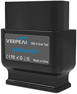 Veepeak OBDCheck BLE + Bluetooth OBD 2 złącza diagnostyczne, adapter urządzenia diagnostycznego EOBD, samochodowy skaner diagnostyczny do iOS i Android (Dual Mode Bluetooth 4.0)