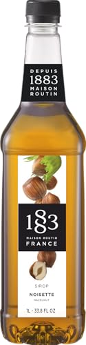 Image of 1883 Hazelnut Syrup - Flavored Syrup for Hot & Iced Beverages, Nutty Flavor - Gluten-Free, Vegan, Non-GMO, Kosher, Preservative-Free, Made in France | 1 Liter (33.8 Fl Oz)