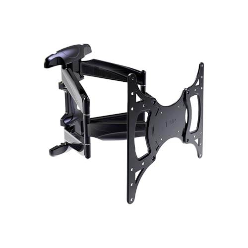 TechniSat TECHNIMOUNT FLEX – flexible Wandhalterung für Flachbild-Fernseher (45 kg Belastung, Bildschirmneigung, integrierte Kabelführung, VESA Maß, Wasserwaage, schwenkbar, ausziehbar) schwarz