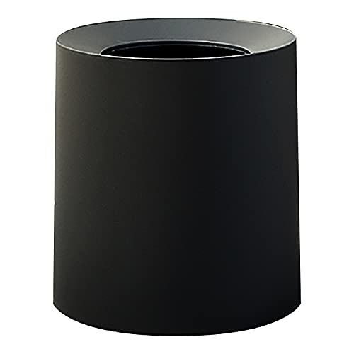 Caneca de basura redonda moderna 7.9 L negro