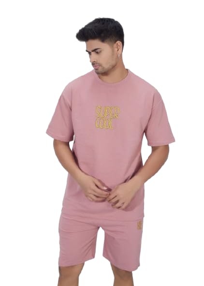 proriders Men’s Cotton Rich Oversized T-Shirt & Shorts Co-ord Set-picture-18