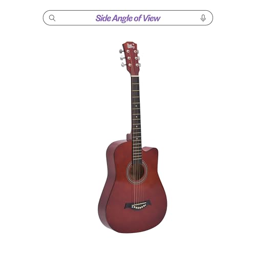 Image of BLUEBERRY B-38C, Acoustic Guitar Kit with Bag, Strap, One Pack Strings And 2 Picks - 38 Inch (Brown)