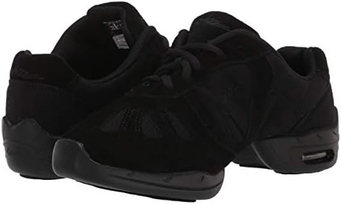 Skazz by Sansha Women's Dance Studio Exercise Sneakers Canvas Suede Split-Sole with air Cushion HI-Step (US 7.5 / Skazz 08 M), Black | Image 6
