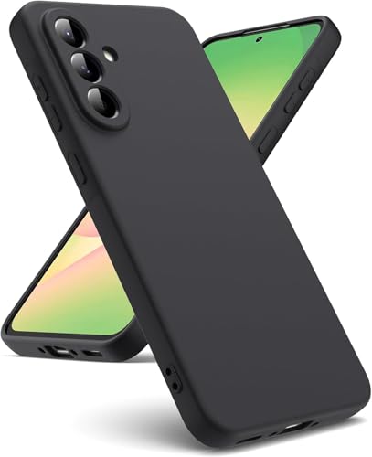 Image of DIZORO Microfiber Candy Case for Samsung M56 / F56 5G Smooth Touch Cushion Liquid Soft Silicone Gel Rubber Phone Cases Non-Slip Full Body Protective Shockproof Back Cover (Black)