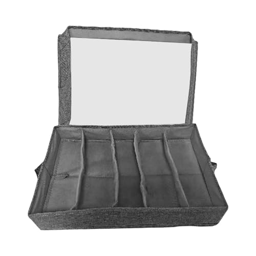 KiBcsLic Estojo para Talheres com Alças, Versátil, Grande Capacidade e Divisória Ajustável com 5 Compartimentos para Camping.