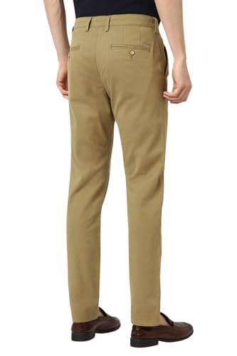 Image of Peter England Men's Slim Fit Mid Rise Premium Casual Trouser Chinos