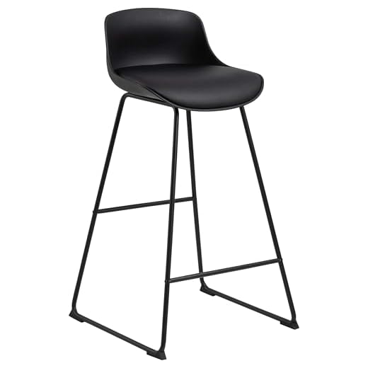 AC Design Furniture Tille Taburete de Bar, Metal, L: 49 x W: 43 x H: 94 cm, Pack de 2 Unidades