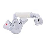 Ambassador Marine Trinidad- Head/Shower Combo Faucet (Classic White Sprayer, 6-Feet Stainless Steel Hose), Chrome/White