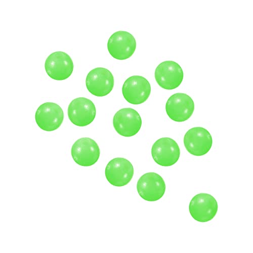 PATIKIL 6mm Luminous Fishing Beads, 200 Pieces Plastic Glow Fishing Bait Eggs Rig Bead Tackle Tool Round, Green