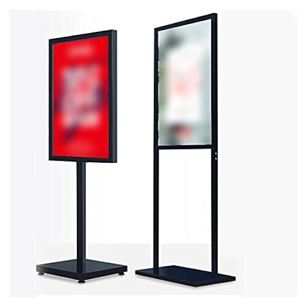 Tafelstandaard recht dubbelzijdige presentatie 17.7x25.5 inches staande vloer teken staan menu displaystandaard, teken stand poster standaard ad frames for restaurants kantoor (zwart) Sign Holder Po