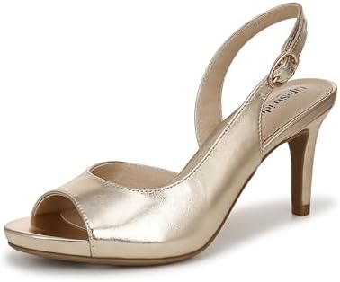 LifeStride womens Teller 2 Slingback Peep Toe PumpsHeeled Sandal