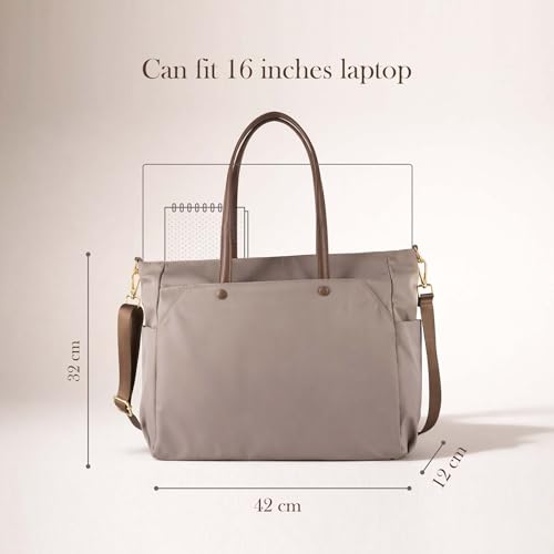 Image of Dash Designs Women's Laptop Bag (16 inch horizontal length),Large Capacity Shoulder Tote for Documents