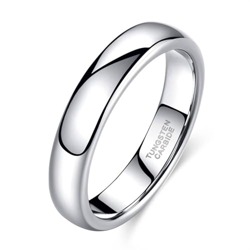 Alliance en tungstène argent de 6MM bague polie durable taille 66.5