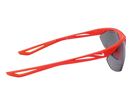 Nike EV0916-600 Tailwind Swift Frame Grey with Silver Flash Lens Sunglasses, Matte Bright Crimson/White3