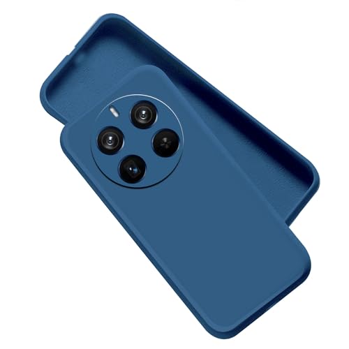Image of A rtistque Liquid Silicone Back Cover Case for Realme 12 Pro 5G Shockproof TPU Soft Flexible with Camera Protection - Blue