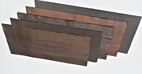 Abe Leather Fabric For Arts And Crafts - Natural Cow Hide Leathers – Premium Quality Leather Sheet – Dark Browns & Sizes – For Leather Goods, Book Covers, Wallets, Bags (12 X 24) #TOP2