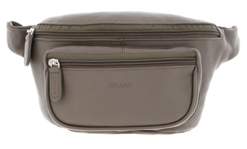 Bolso bandolera PICARD Luis de cuero color marrón topo tipo belt bag para hombre