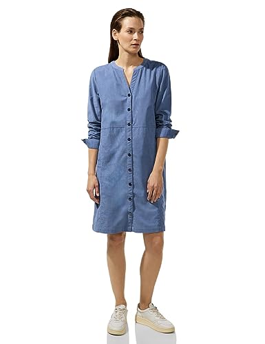 STREET ONE Damen A143667 Cordkleid, Dull Feather Blue, 32