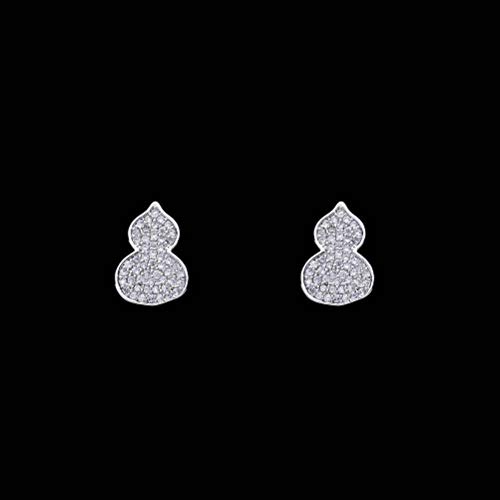 Boucle d'oreille S925 micro-incrusté de cristaux style rétro coréen - 2