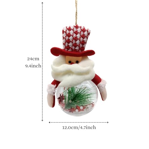 Image of Ascension Santa Claus Christmas Lights Decorative Xmas Night Light Ornament Atmosphere Nightlight for Xmas Decoration Christmas Decorative Ball Pendant LED Xmas Ball Lights
