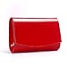 Women Patent Leather Wallets Fashion Clutch Purses,WALLYN'S Evening Bag Handbag Solid Color (Red)