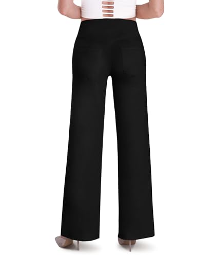 Safort Pantalon de Yoga Femme Coton Large léger pour Workout, Noir, 81cm, M – vue 3