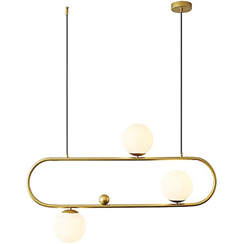 Luminaire suspendu nordique CNCNSH en verre blanc ovale pour salle à manger