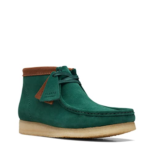 Clarks Men's Wallabee Boot Dark Green Suede