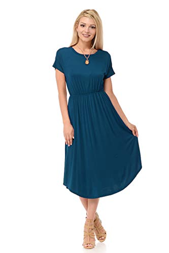 Czzzyl Womens Short Sleeve Maternity Nursing Dresses For Breastfeeding(Blue,Large) #TOP2