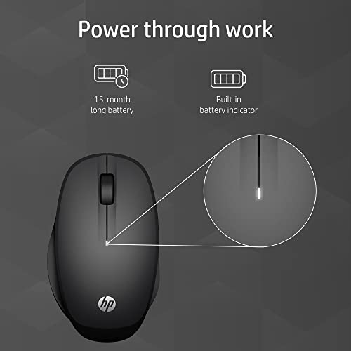 Image of HP 15s,11th Gen Intel Core i3-1115G4 8GB RAM /512GB SSD 15.6-inch & Bluetooth Mouse 250 with Adjustable DPI Upto 3600, 4.2 Bluetooth connectivity, 15-Month Long Battery Life