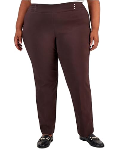 Womens Plus Slim Leg Comfort Waist Casual Pants